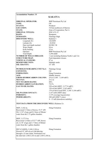 COMPOSITIONAL DATA : GAS : GAS PROPERTIES Puffin Fm RFT ...