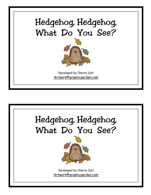 Hedgehog, Hedgehog, What Do You See? - Little Book Lane