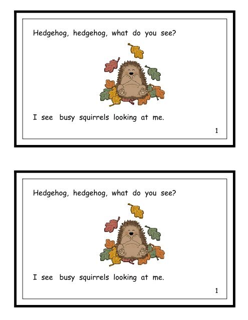 Hedgehog, Hedgehog, What Do You See? - Little Book Lane