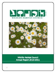 Wildlife Habitat Council Wildlife Habitat Council Annual Report 2010 ...