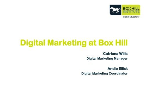 Digital Marketing at Box Hill - Box Hill Institute of TAFE