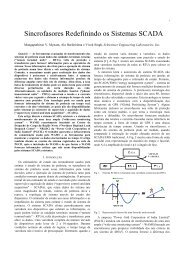 Sincrofasores Redefinindo os Sistemas SCADA - SEL