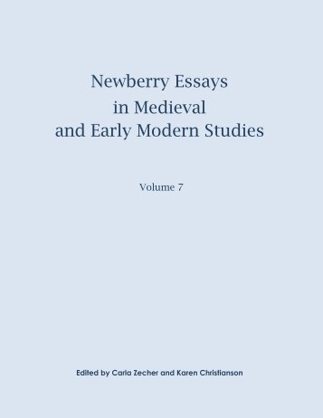 Newberry Essays in Medieval and Early Modern ... - Newberry Library