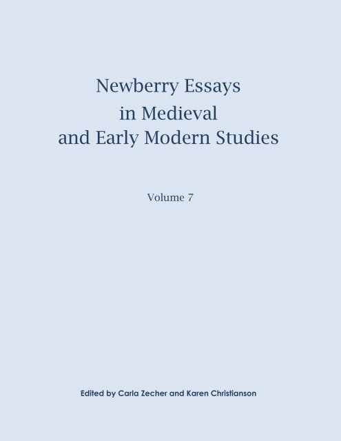 Newberry Essays in Medieval and Early Modern ... - Newberry Library