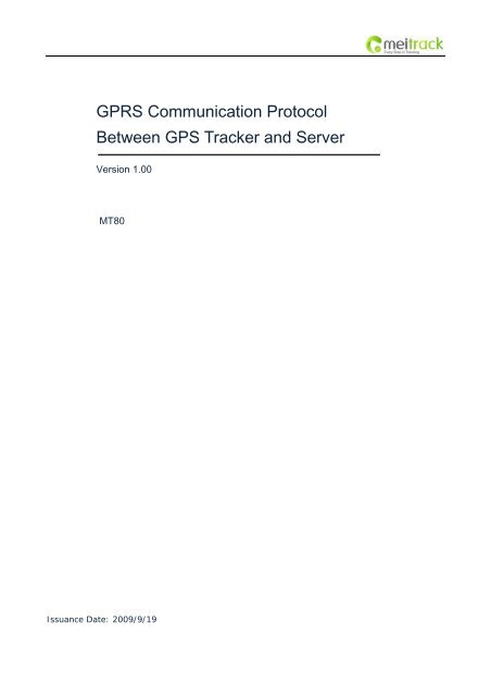GPRS Communication Protocol Between GPS and