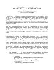 guidelines for documenting archaeological and historical surveys