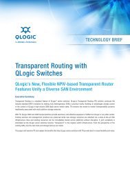 Transparent Routing with QLogic Switches