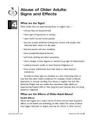 Abuse of Older Adults: Signs and Effects