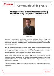 Philippe Pelletier nommÃƒÂ© Directeur Marketing BIG - Canon France