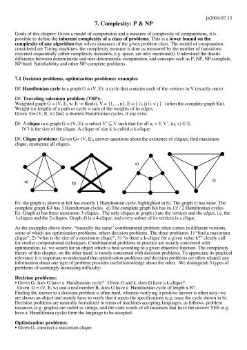 7. Complexity: P & NP