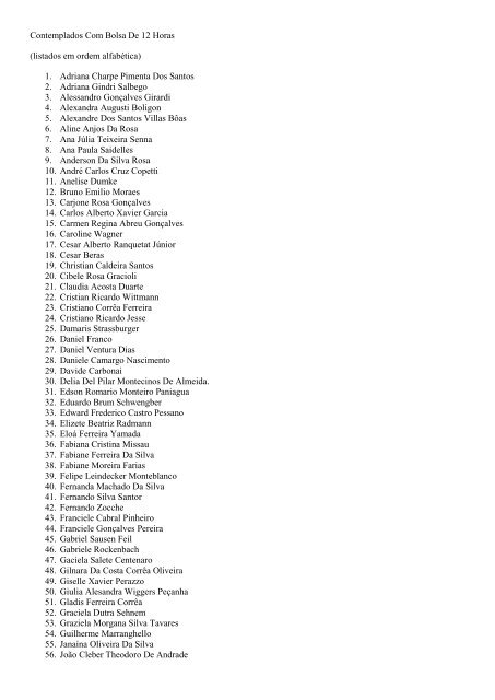 PBDA 2013 - Resultado Final - Unipampa