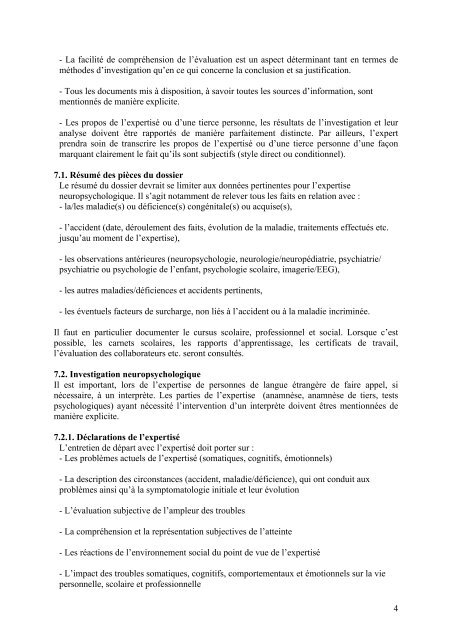 Directives pour l'expertise neuropsychologique - Association suisse ...