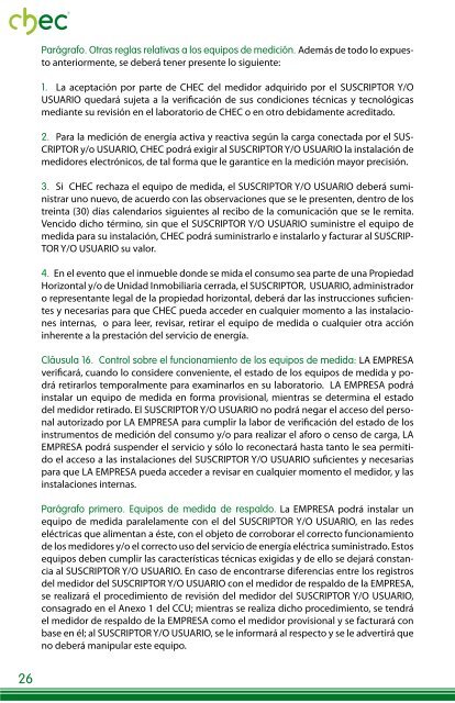 Central HidroelÃ©ctrica de Caldas S.A. E.S.P. Contrato para la ... - Chec