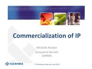 Commercialization of IP - Mauritius Research Council