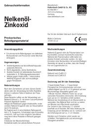 NelkenÃ¶l- Zinkoxid - Kettenbach GmbH & Co. KG