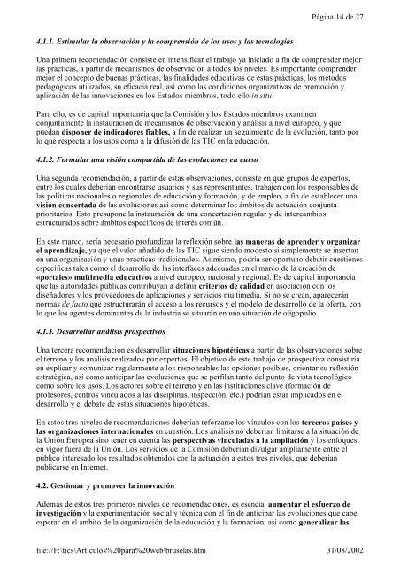 Informe de la ComisiÃ³n al Consejo y al Parlamento Europeo ...