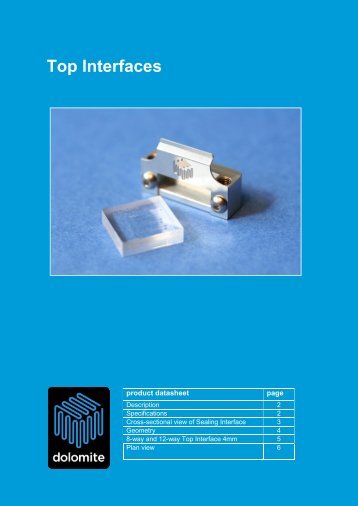 datasheet - Dolomite Microfluidics