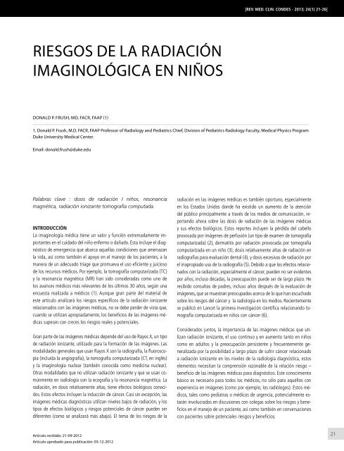 ClÃ­nica Las Condes / vol. 24 n0 1 / enero 2013