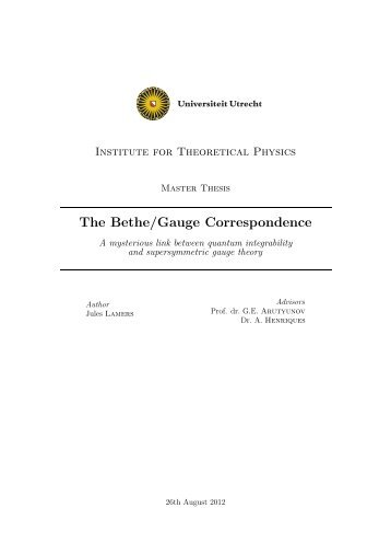 The Bethe/Gauge Correspondence