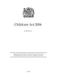 Childcare Act 2006 - The History of Education in England