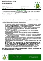 PERMIT: Demolition - SAHRA