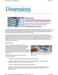 About Hand Instruments, Dimensions of Dental Hygiene 2008