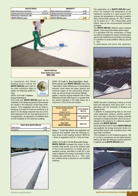 ROOFS WITH PHOTOVOLTAIC SYSTEMS - Index S.p.A.