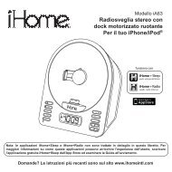 Radiosveglia stereo con dock motorizzato ruotante Per il ... - iHome