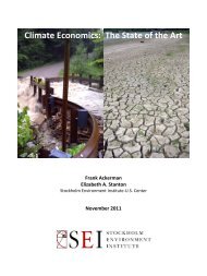 Climate Economics: The State of the Art - Stockholm Environment ...