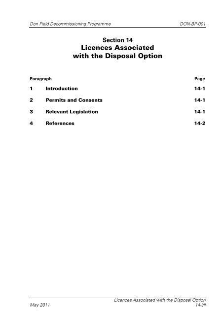 Don Field Decommissioning Programme (pdf, 7.8MB) null - BP