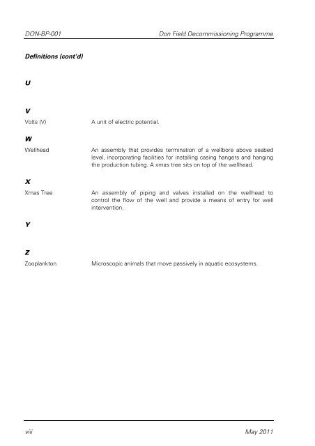 Don Field Decommissioning Programme (pdf, 7.8MB) null - BP