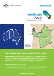 Central Adelaide and Hills Medicare Local (PDF 426 - yourHealth