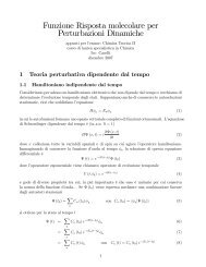 Funzione Risposta molecolare per Perturbazioni Dinamiche