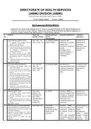 directorate of health services jammu division jammu - Department of ...