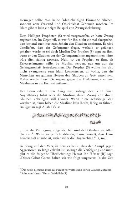 Glaube und Vernunft aus islamischer Perspektive - Ahmadiyya ...