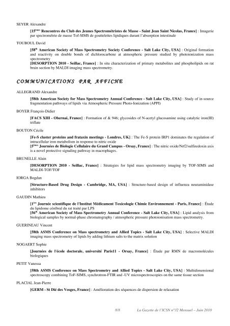 INSERM U767 - Historique de l'ICSN - CNRS