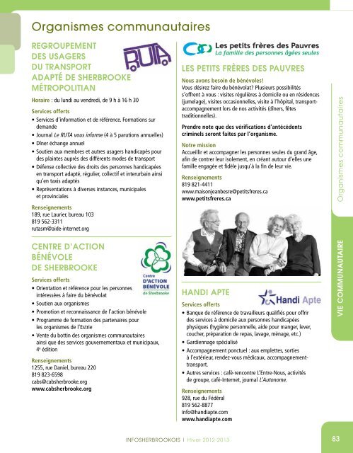Vie communautaire - Ville de Sherbrooke