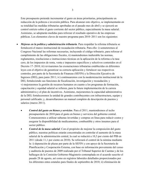 Acuerdo FMI - SecretarÃ­a de Finanzas