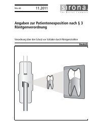 Angaben zur Patientenexposition nach Â¬ 3 ... - Sirona Support