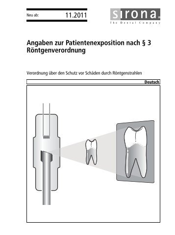 Angaben zur Patientenexposition nach Â¬ 3 ... - Sirona Support