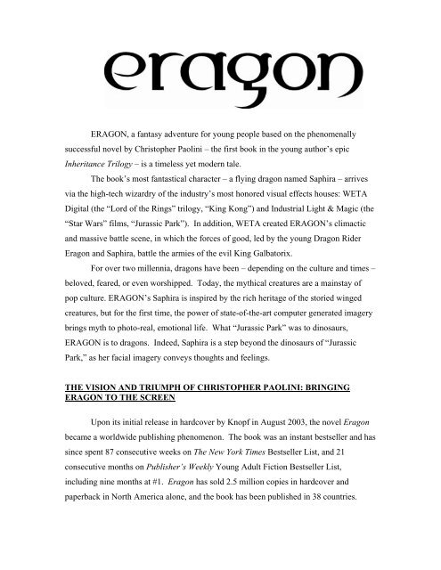 The vision and triumph of christopher paolini