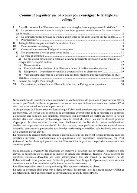 enseigner le triangle au collÃ¨ge.pdf - Educmath