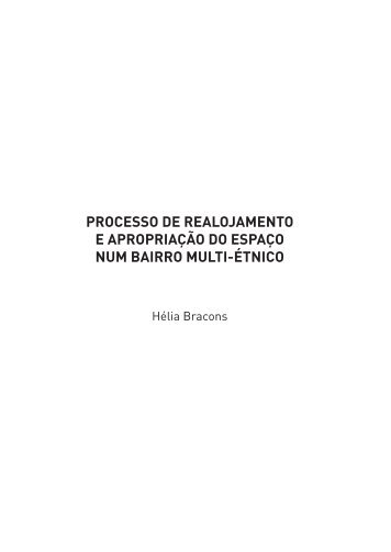 processo de realojamento e apropriaÃ§Ã£o do espaÃ§o num bairro ...