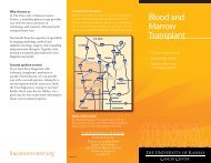 Blood and Marrow Transplant Brochure - The University Of Kansas ...