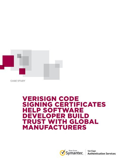 verisign code signing certificates help software developer build trust ...