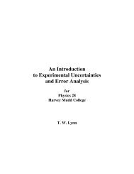 Introduction to Uncertainties - HMC Physics - Harvey Mudd College