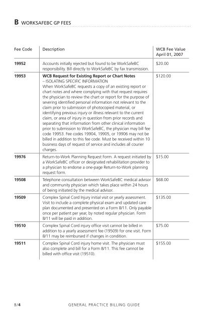 General Practice BILLING GUIDE - British Columbia Medical ...