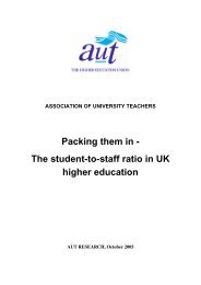 The student-to-staff ratio in UK higher education - UCU
