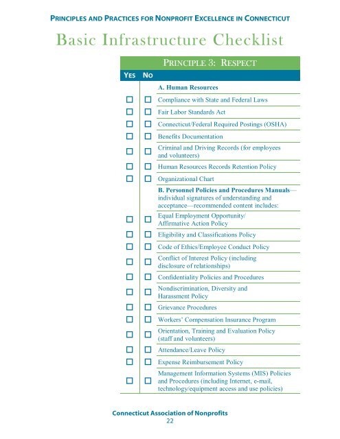 R - Principles and Practices for Nonprofit Excellence in Connecticut