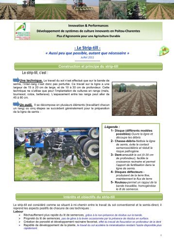 Le Strip-till - La Chambre d'Agriculture de Charente-Maritime.